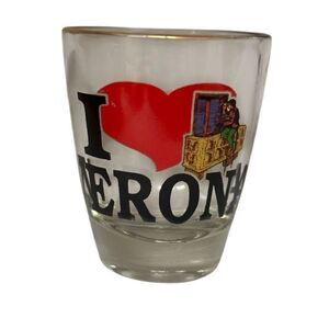 I Love Verona Italy Small Shot Glass